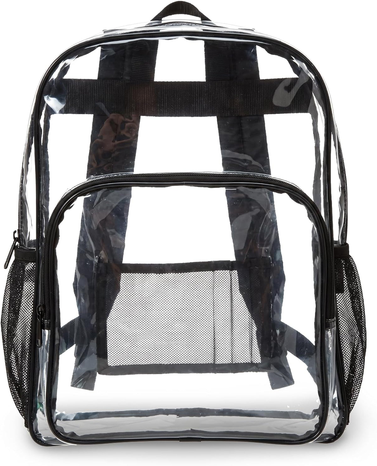 Amazon Basics Backpack for School, Travel, Study with Padded Adjustable Shoulder Straps, Spacious Compartment, Water Bottle Pockets, Durable Classic Design, Black