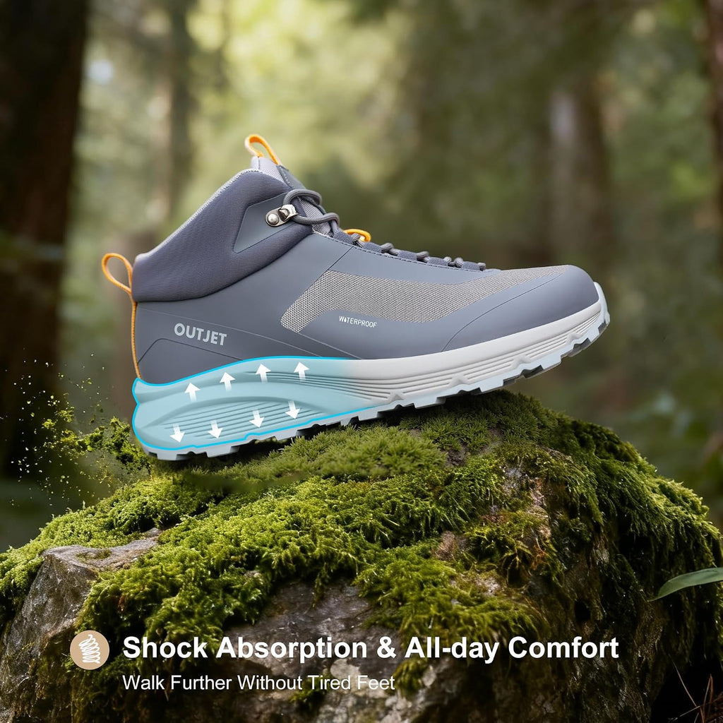 Men's Waterproof Hiking Boots Lightweight Comfortable Outdoor Walking Trail Boots Shoes