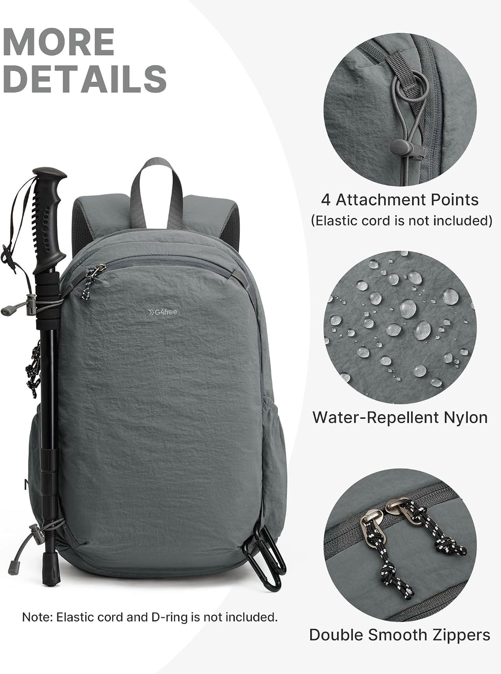 G4Free 15L Hiking Backpack Lightweight Small Daypack for Women Men