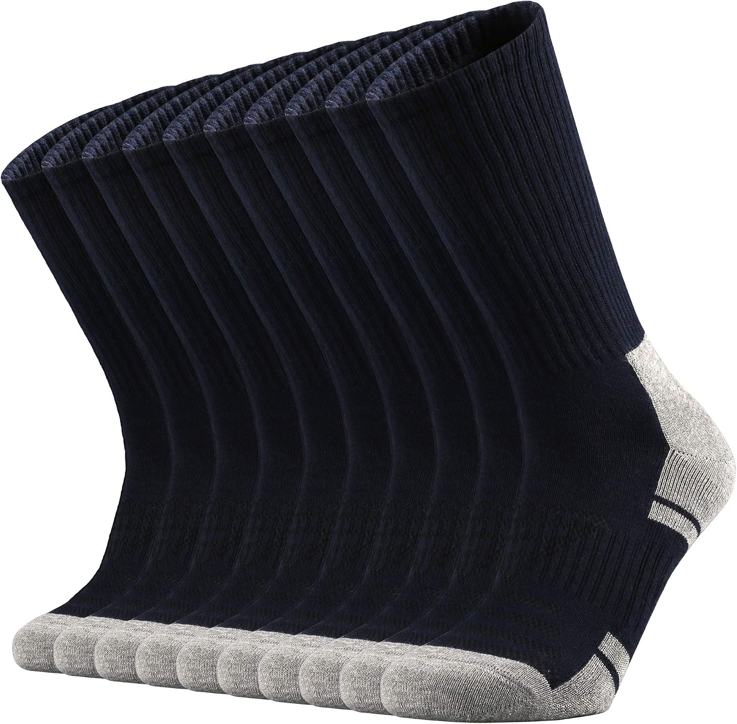 Ortis Cotton Cushion Crew Athletic Socks for Men Work Boot Sports Exercise