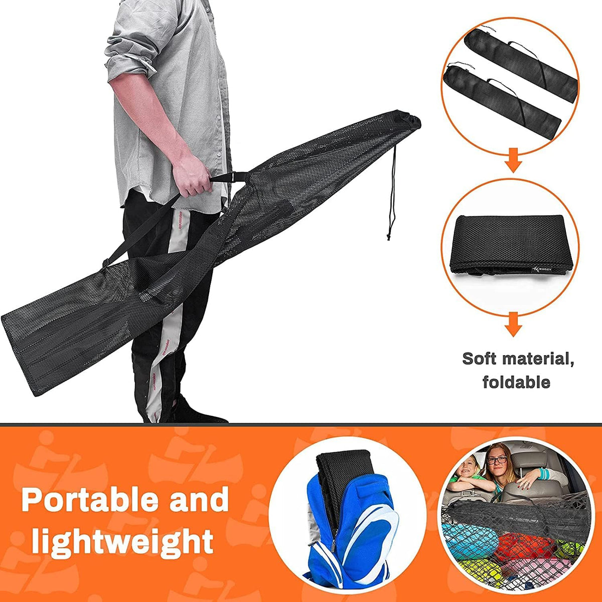 Kayak Paddle Bag, 51" Mesh Storage Bag