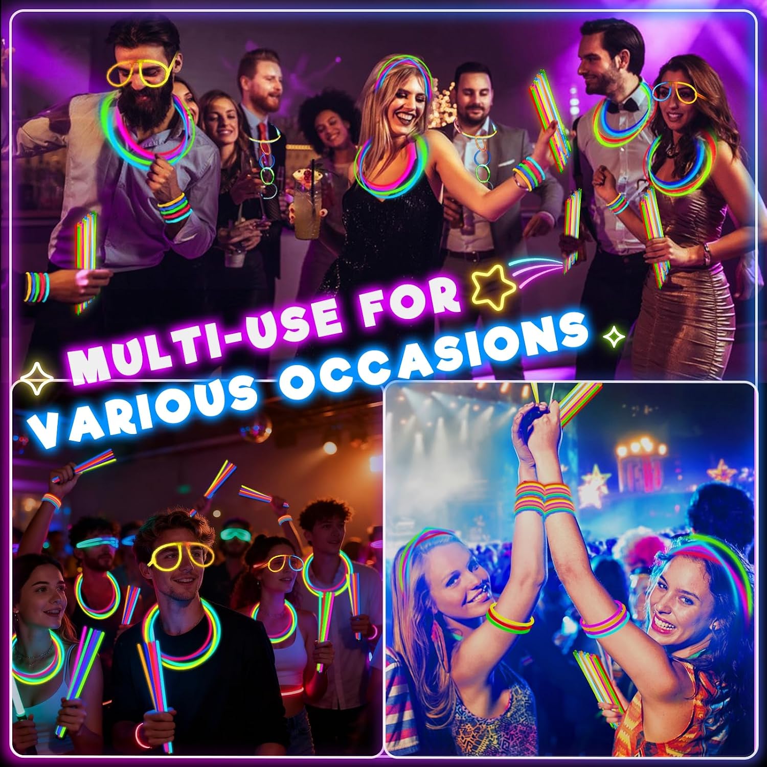 240 Pack Glow Sticks Bulk Party Pack Bright Glow in the Dark Party Supplies