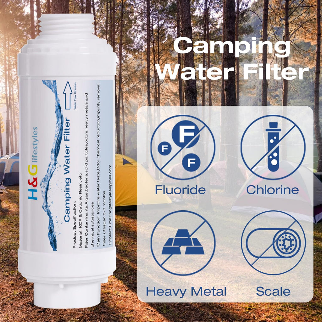 H&G Lifestyles Calcium Inhibitor Filter for Garden Hose RV Campers(2 Packs)