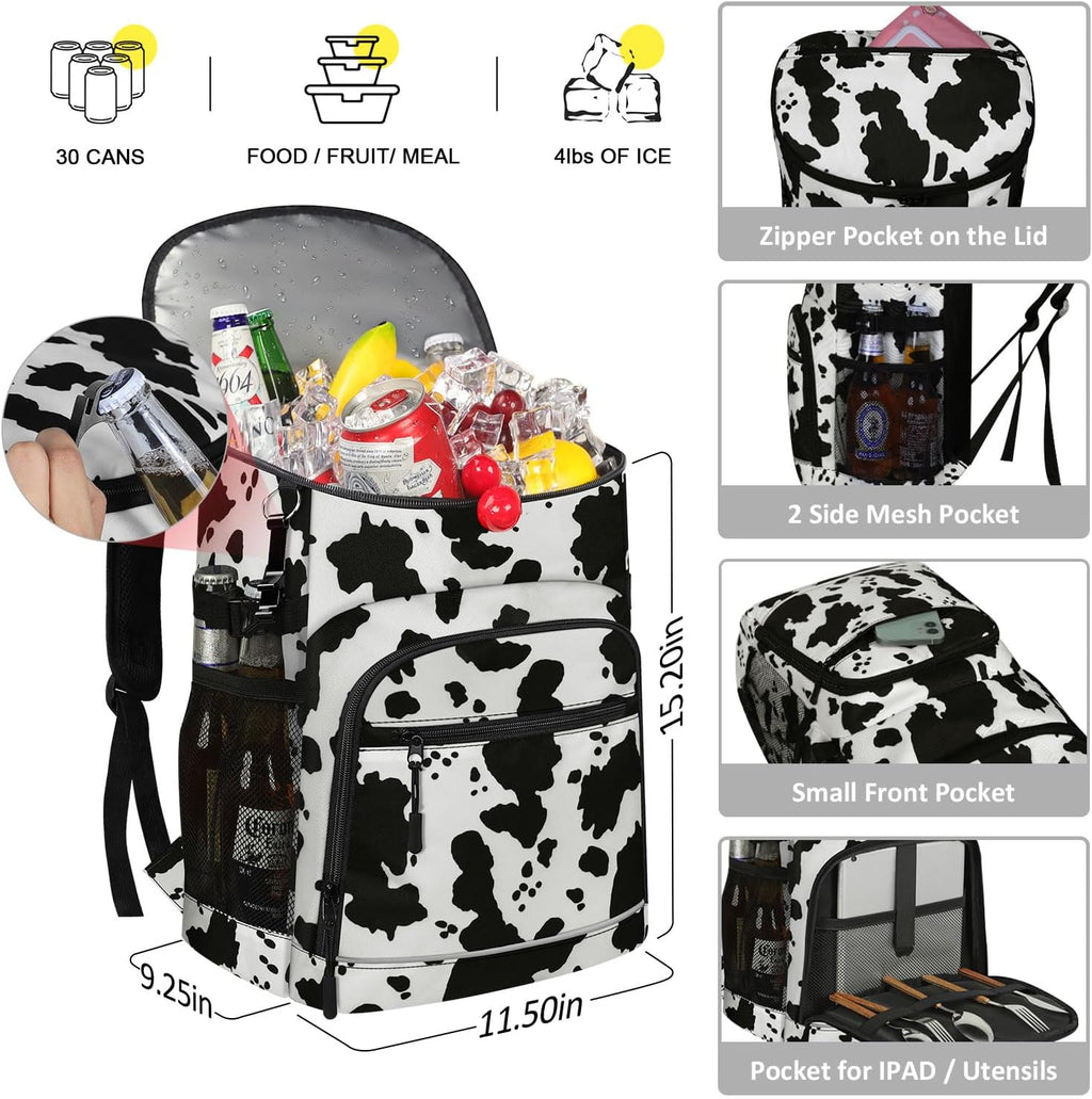 Cooler Backpack Insulated Leakproof Waterproof Backpack Cooler Bag 30/45 Cans, Large Capacity Lightweight Travel Camping Beach Backpack Cooler Ice Chest for Men and Women