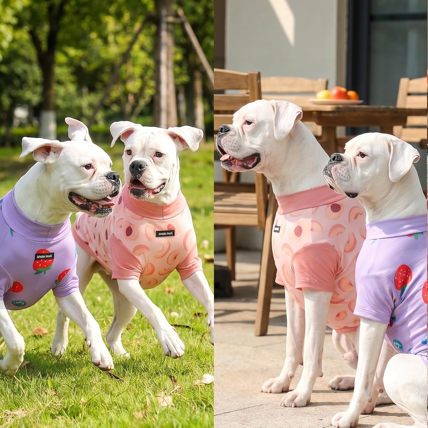 Spark Paws Sunblock Dog T-Shirt, SPF 30 UV Sun Protection, Summer Cooling