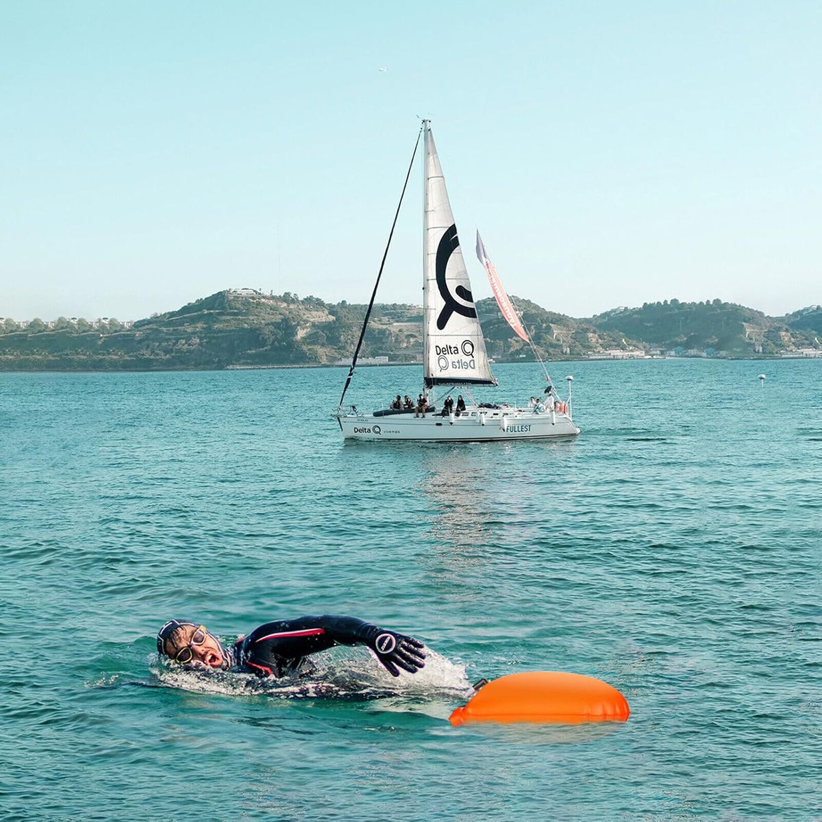 Swim Buoy for Open Water, 20L Inflatable Swim Safety Float