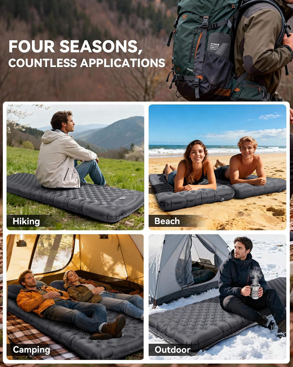 Hikenture R7.3 Insulated Camping Sleeping Pad with Foot Pump(1231-B1)
