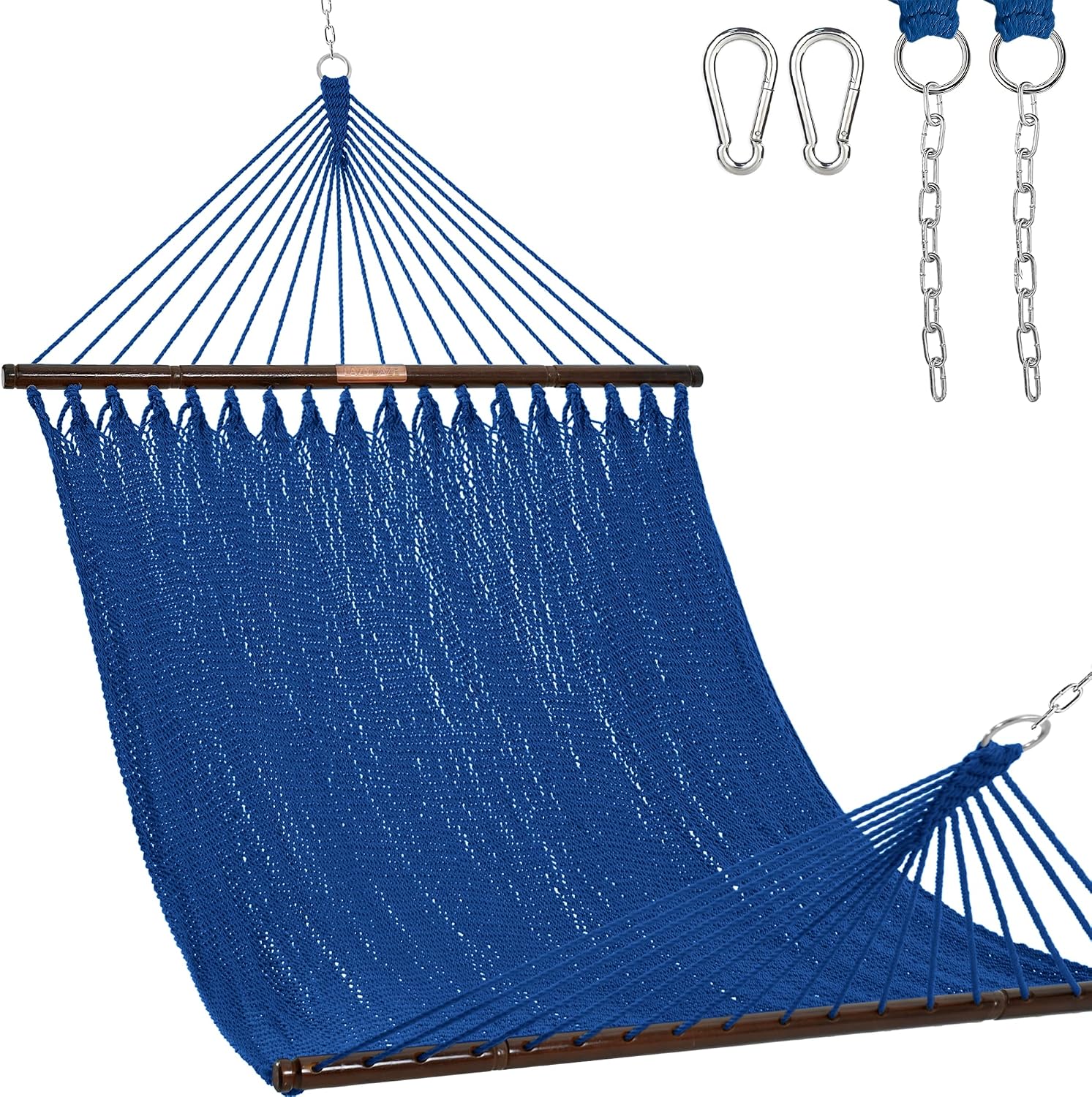 Lazy Daze 2 Person Caribbean Rope Hammock, Handwoven Double Hammock