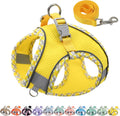 AIITLE Escape-Proof Dog Harnesss and Leash Set, Step in Pet Vest, Yellow L