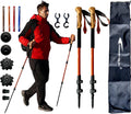 FOREST PILOT Trekking Poles - Lightweight 7075 Aluminum with Flip Lock & All Terrain Accessories - Pair of 2 Walking Sticks for Hiking with EVA or Beech Wood Grip