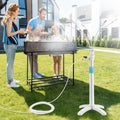 Tesmotor Stand Misters for Outside Patio, Standing Misters with Adjustable 46in Height, 5 Brass Nozzles and 26FT Line, Standing Misting Cooling System for BBQ, Patio, Pool, and Outdoor Water Fun