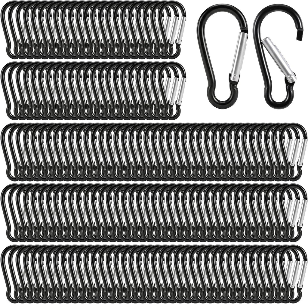 Dimeho 300pcs 1.8" Carabiner Clip Spring Snap Small Hooks Keychain Clip