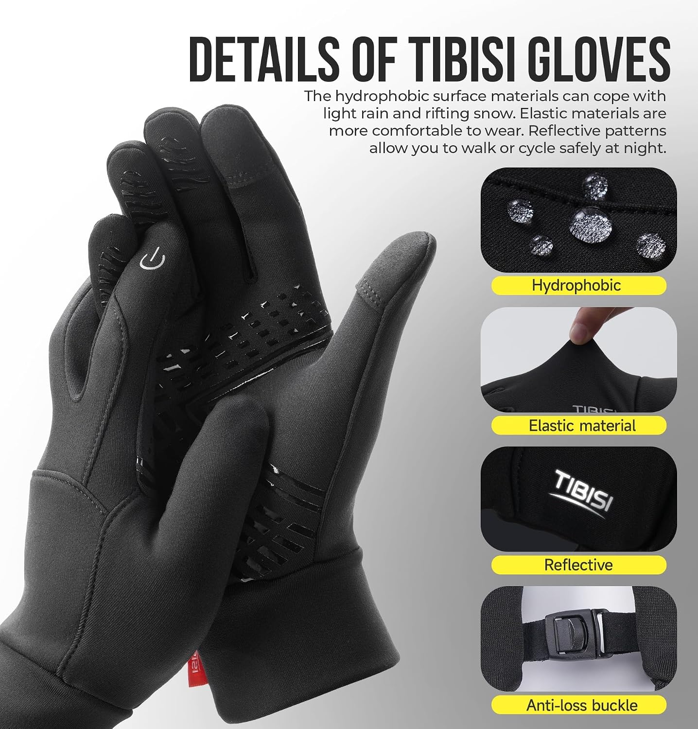 PULIOU Winter Waterproof Thermal Gloves for Men Women, Cold Weather Windproof Ski Snow Gloves with Touchscreen Fingers for Running Cycling Hiking Driving