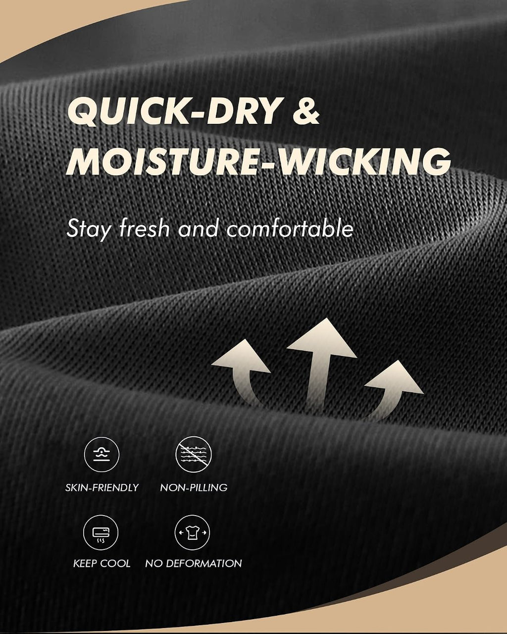 BOOJO 3 Pack Workout Mens Shirts - Quick Dry Causal Moisture Wicking Gym Athletic Short Sleeve T-Shirts for Running Sport
