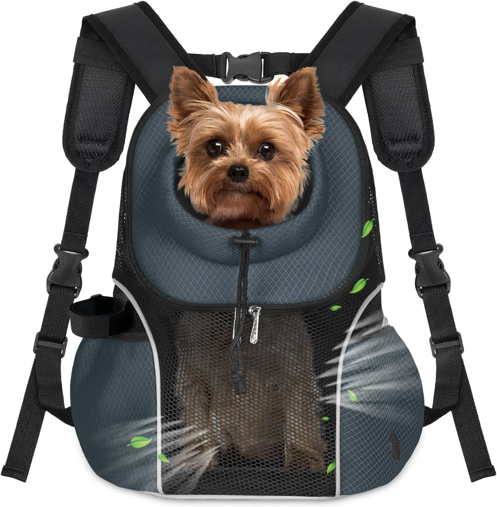 WOYYHO Pet Dog Carrier Backpack, Ventilated Mesh Small Dog Front Backpack