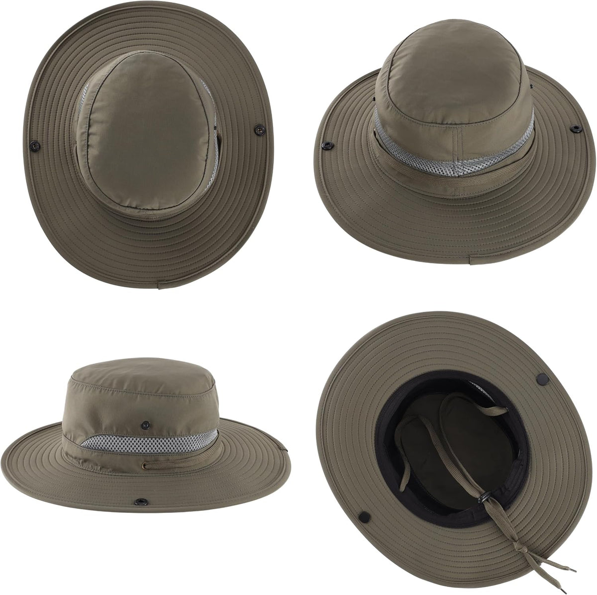 Connectyle Wide Brim Sun Hat for Men Women UPF 50+ Outdoor Cowboy Hat UV Protection Bucket Hat for Fishing Hiking Travel