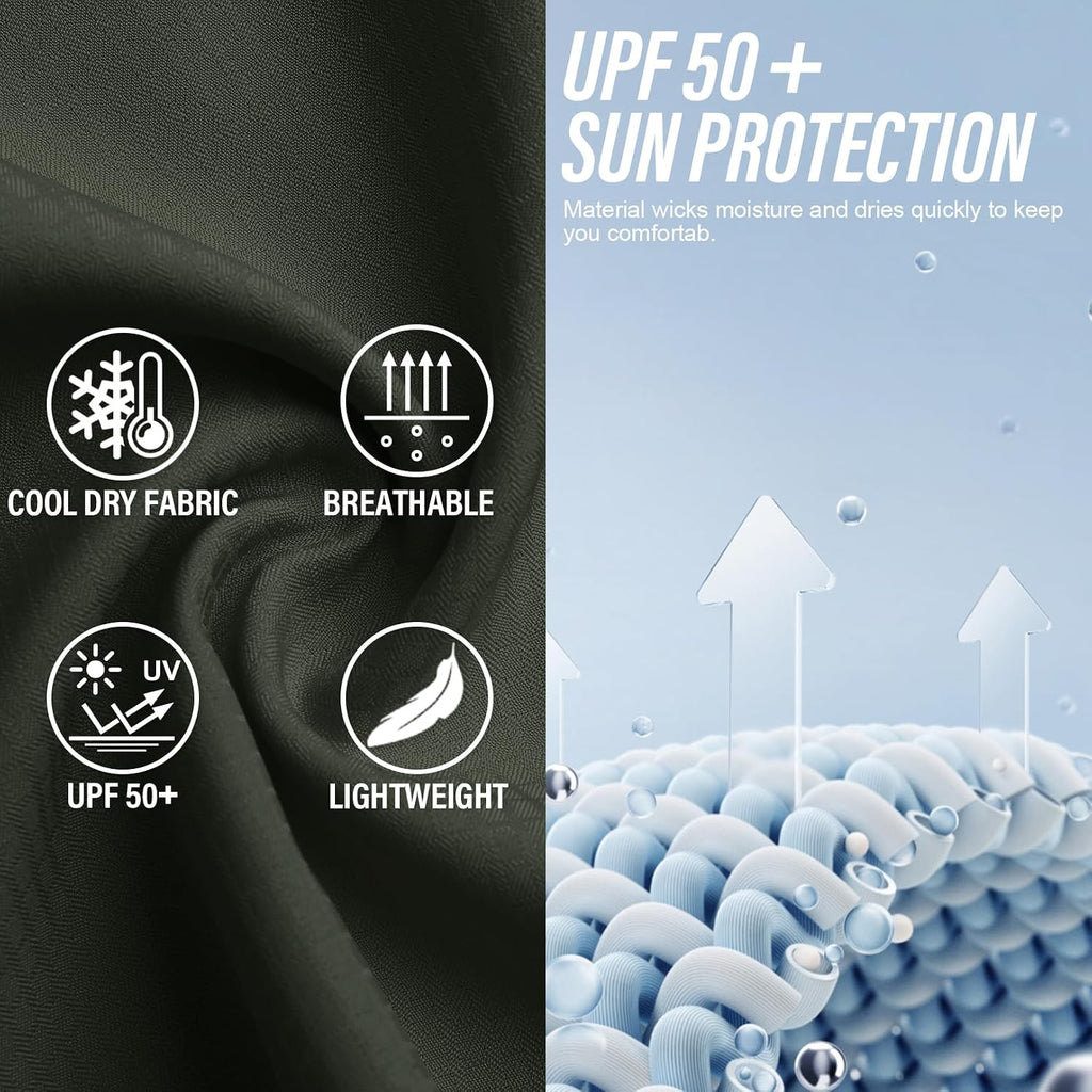 Women's UPF 50 Long Sleeve Sun Protection Safari Fish Hiking Shirts