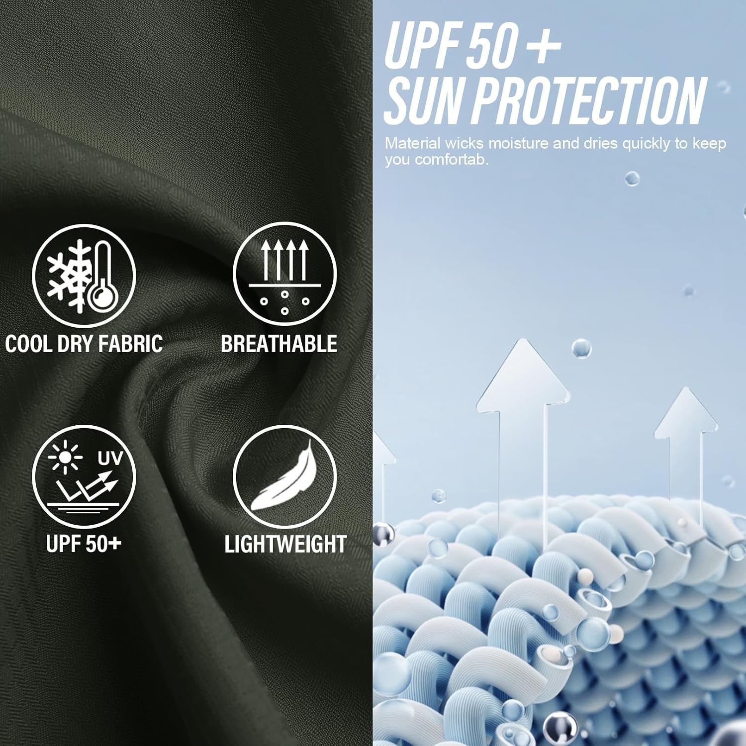 Women's UPF 50 Long Sleeve Sun Protection Safari Fish Hiking Shirts