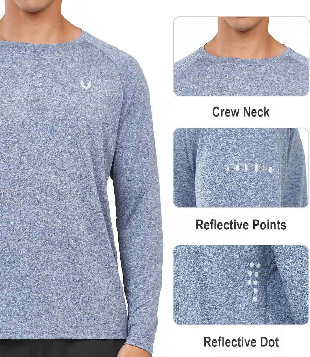 NORTHYARD Men's Sun Protection Shirts UPF 50+ Long Sleeve Running Workout