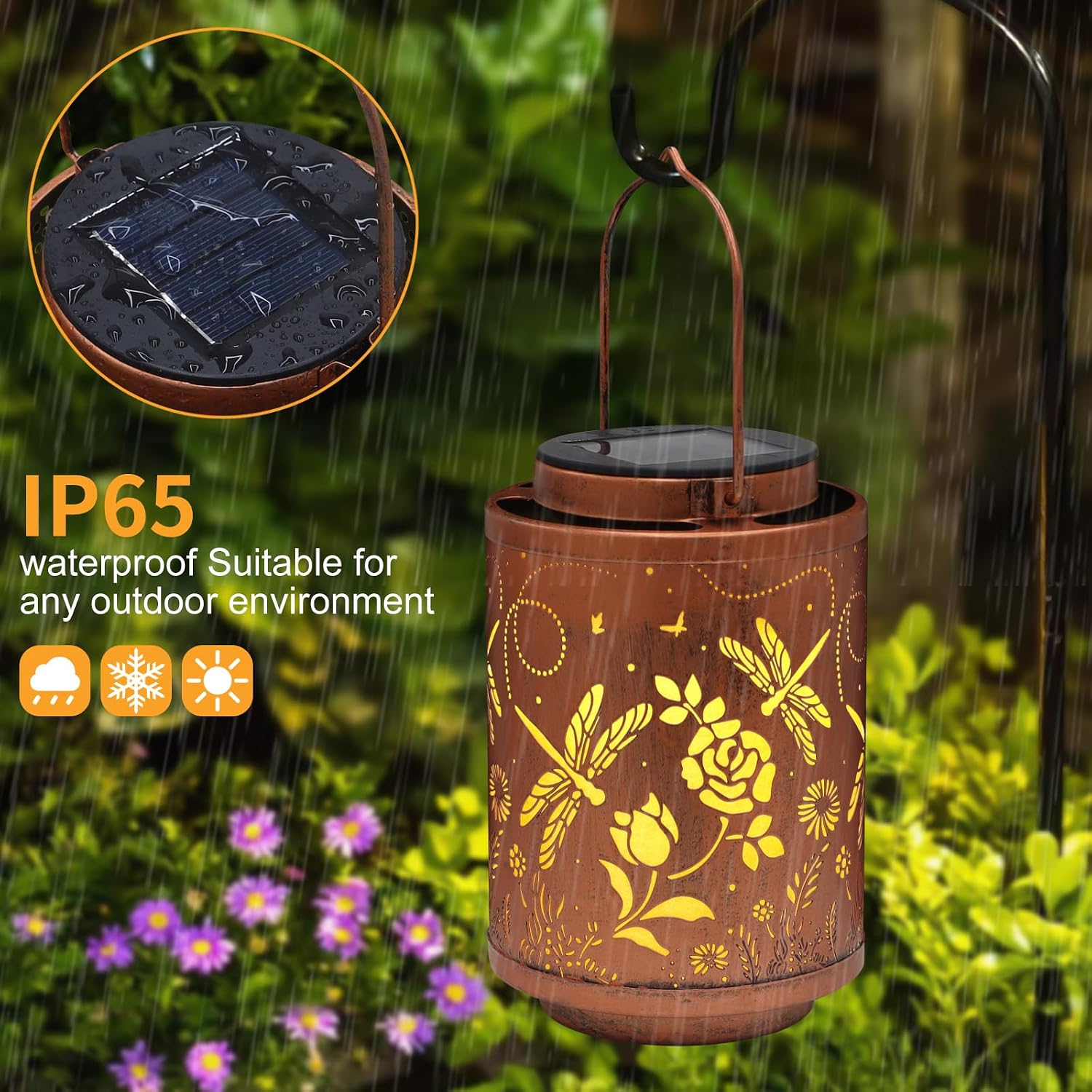 2 Pack Dragonfly Solar Lanterns Garden Decor Birthday Gifts for Women