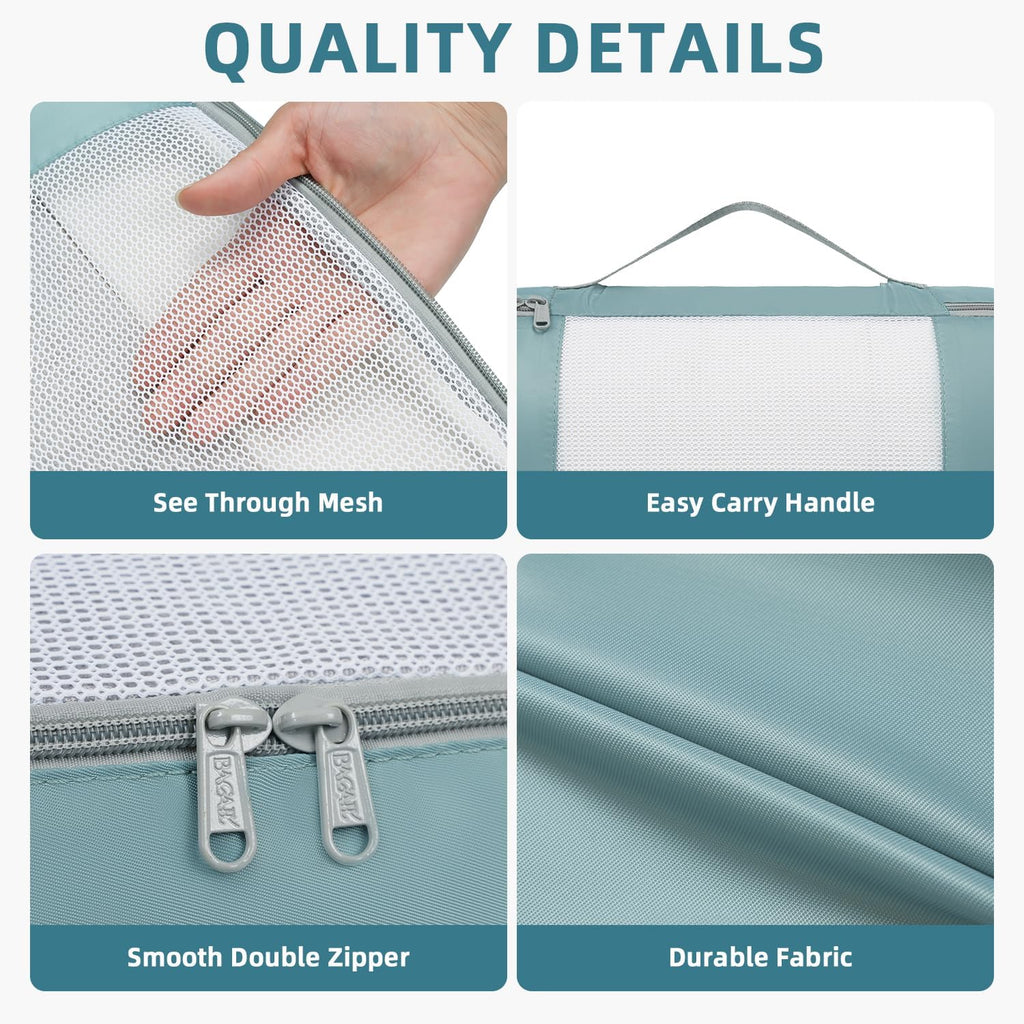 BAGAIL 6 Set/8 Set/10 Set Packing Cubes Various Sizes Packing Organizer for Travel Accessories Luggage Carry On Suitcase