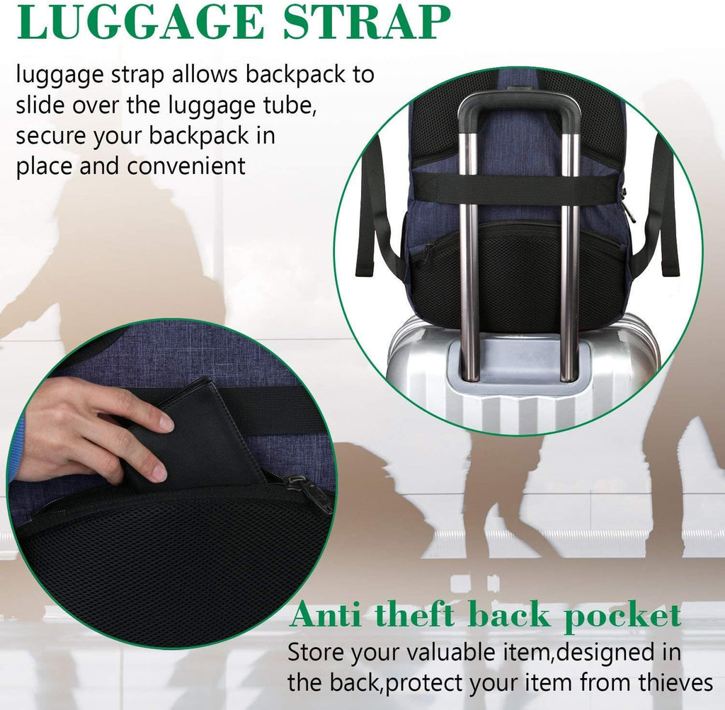 MATEIN Blue Laptop Backpack, Slim Travel Backpack with Laptop Compartment