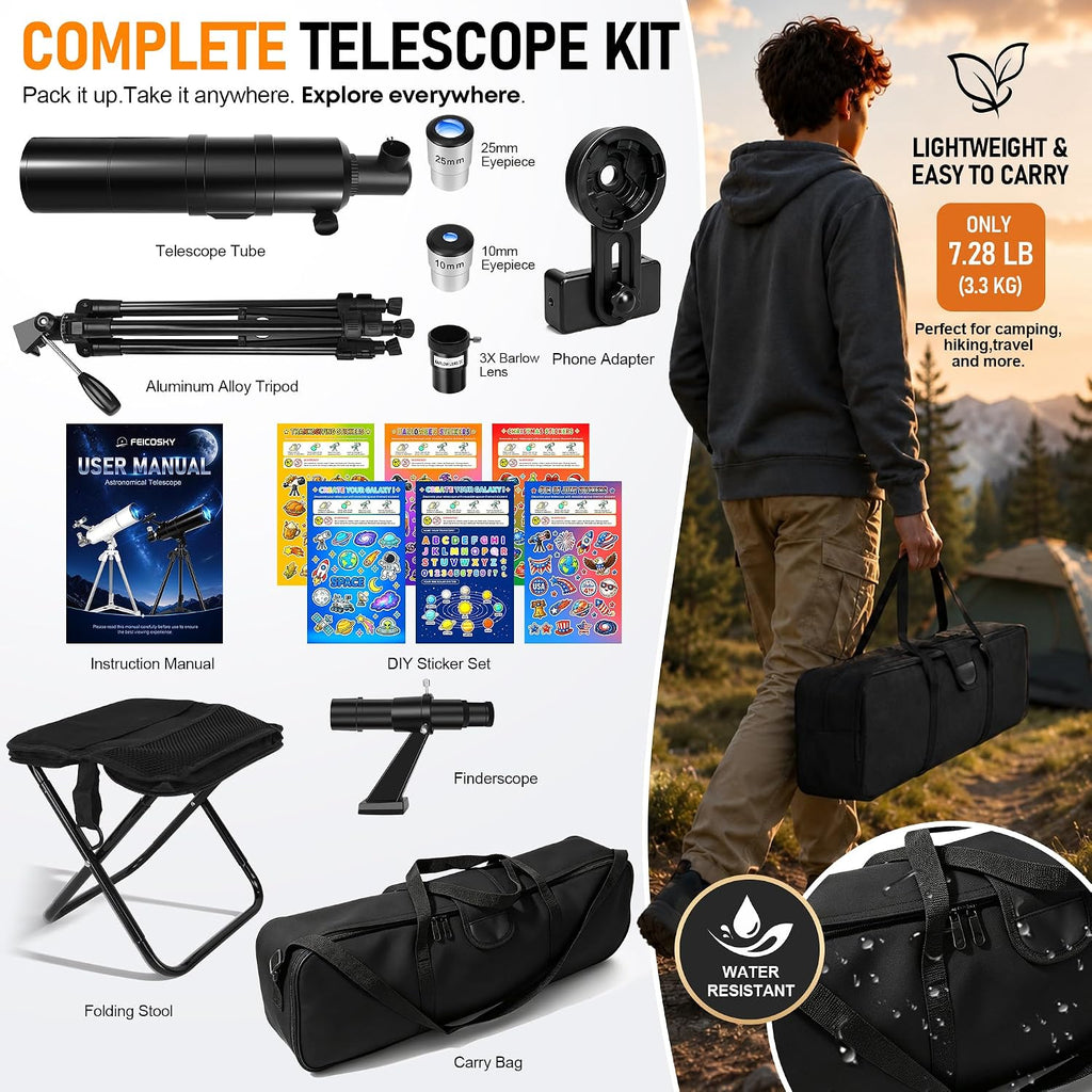 Telescope for Adults & Kids High Powered 90mm Aperture 600mm