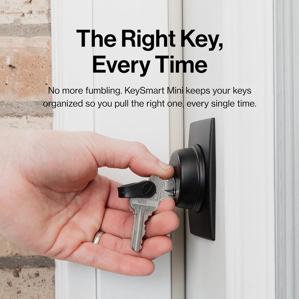 KeySmart Mini - Keychain Key Holder - Compact Key Organizer for Key Chain, Clutter-Free Minimalist Compact EDC Key Chains