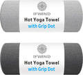 2 Pack Yoga Mat Towels with Grip Dot,Anti-Slip Hot Yoga Towel,Absorbent Microfiber Sweat Mat Cover Towel,Bikram Pilates Fitness