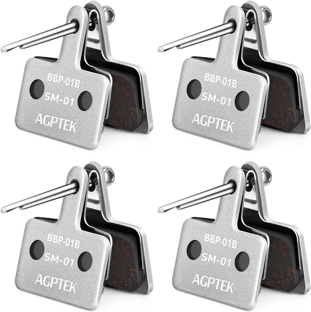 AGPTEK Bike Brake Pads, Compatible with TRP Tektro Shimano MTB,Semi-Metal