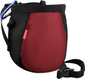 Rhino Valley Climbing Chalk Bag, No Leak Drawstring Chalk Bag with Adjustable Belt, Carabiner Clip and Zippered Pockets Chalk Bag for Rock Climbing, Cross Fit, Weight Lifting & More