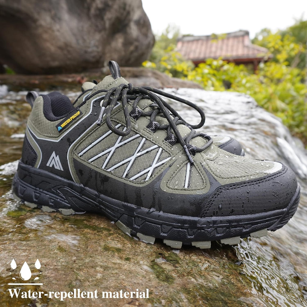 Queday Mens Waterproof Lightweight Hiking Shoes