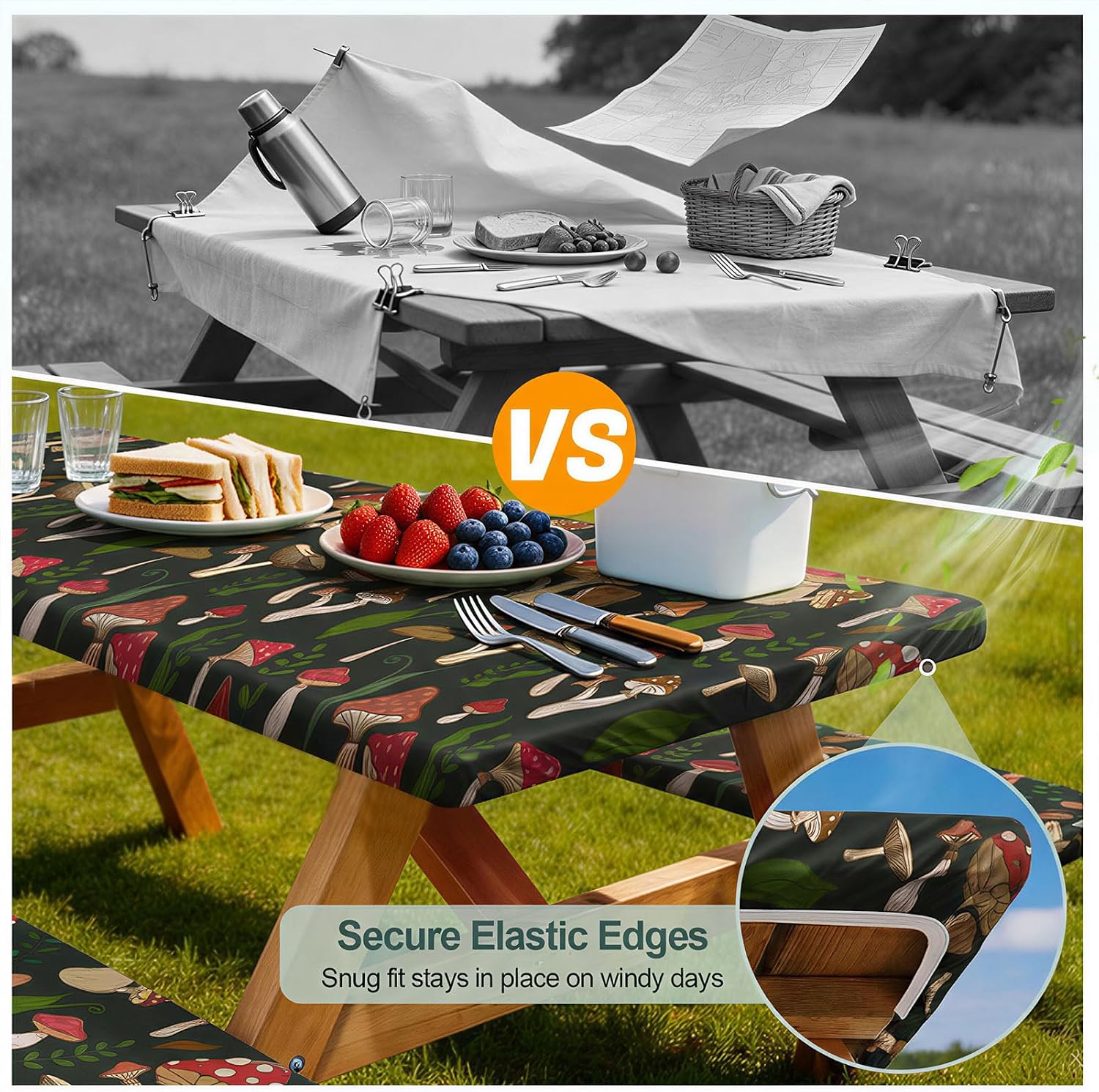 Play Tailor Picnic Table Cover Bench Covers Camping Essentials Tablecloth