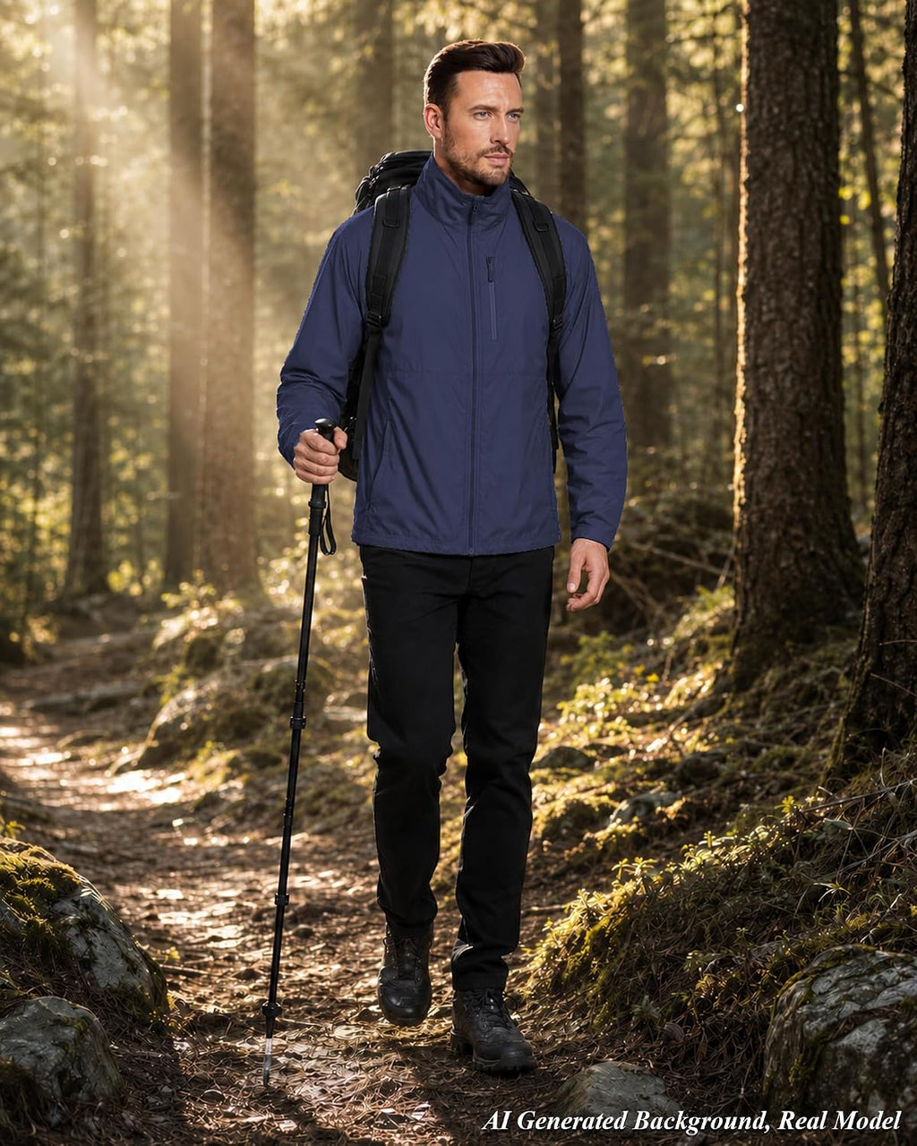 Men's Windbreaker Jackets Lightweight Single-layer for Spring/Autumn