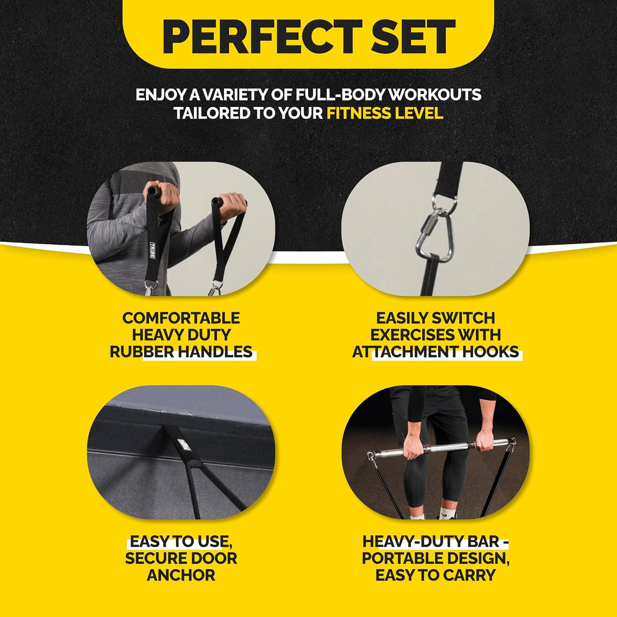 Long Resistance Bands Set, 5 Pull Up Assistance Bands for Working Out