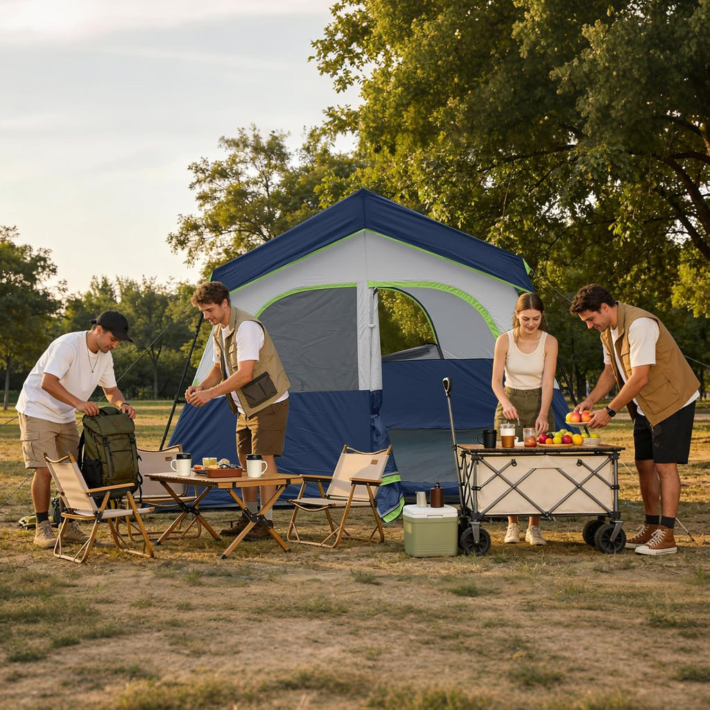 HG 6-8 Person Camping Tent Waterproof Family Cabin Tent for Camping