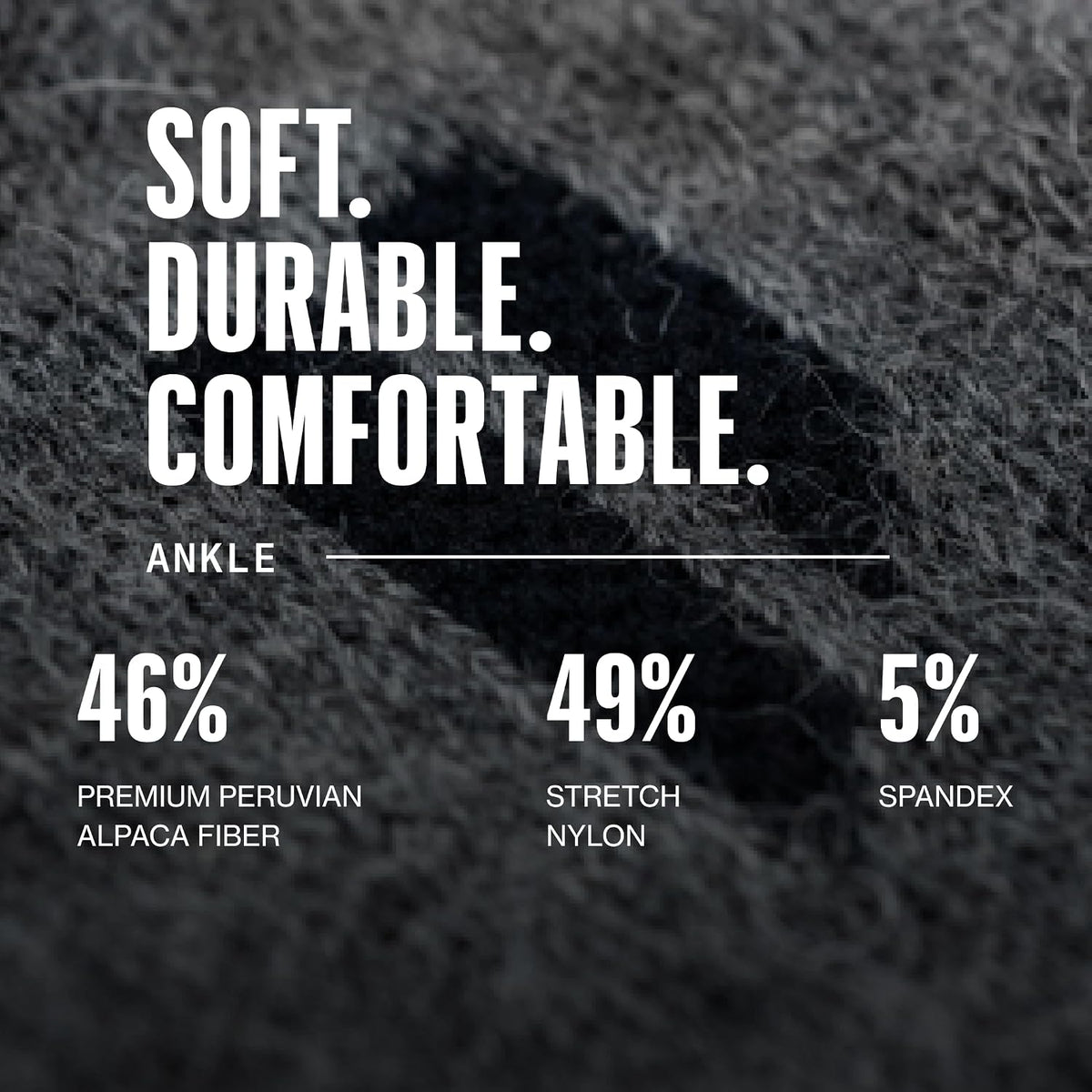 HOLLOW Alpaca Ankle Socks Men & Women, Moisture Wicking