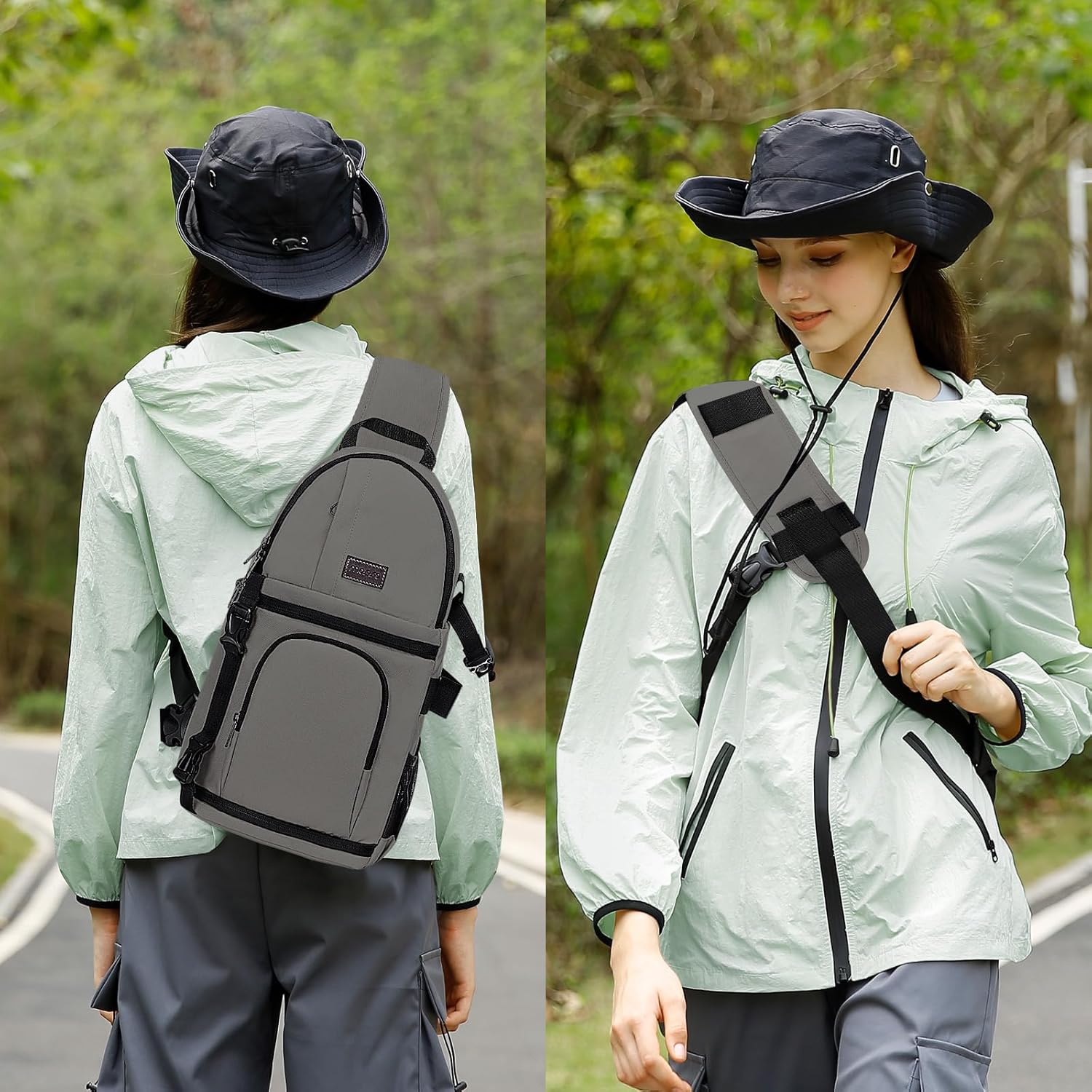 MOSISO Camera Sling Bag, Photography Shoulder Bag Compact Camera Backpack