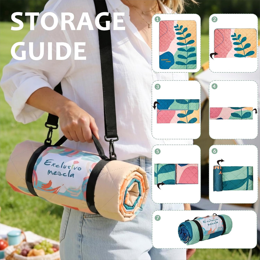 Exclusivo Mezcla Extra Large Waterproof Foldable Picnic Blanket