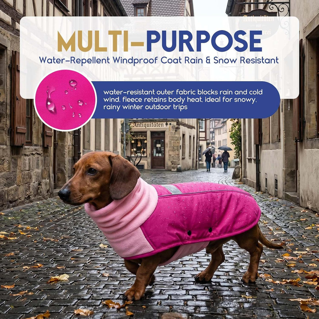 ASENKU Dog Coat Turtleneck Dog Winter Jacket for Small Medium Large Dogs