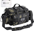 Sougayilang Fishing Tackle Bags with 3600 Tackle Tray - Fishing Tackle Storage Bags for Saltwater or Freshwater Fishing Gear - Padded Shoulder Strap - Tackle Box Bag Fishing Bag(Green)