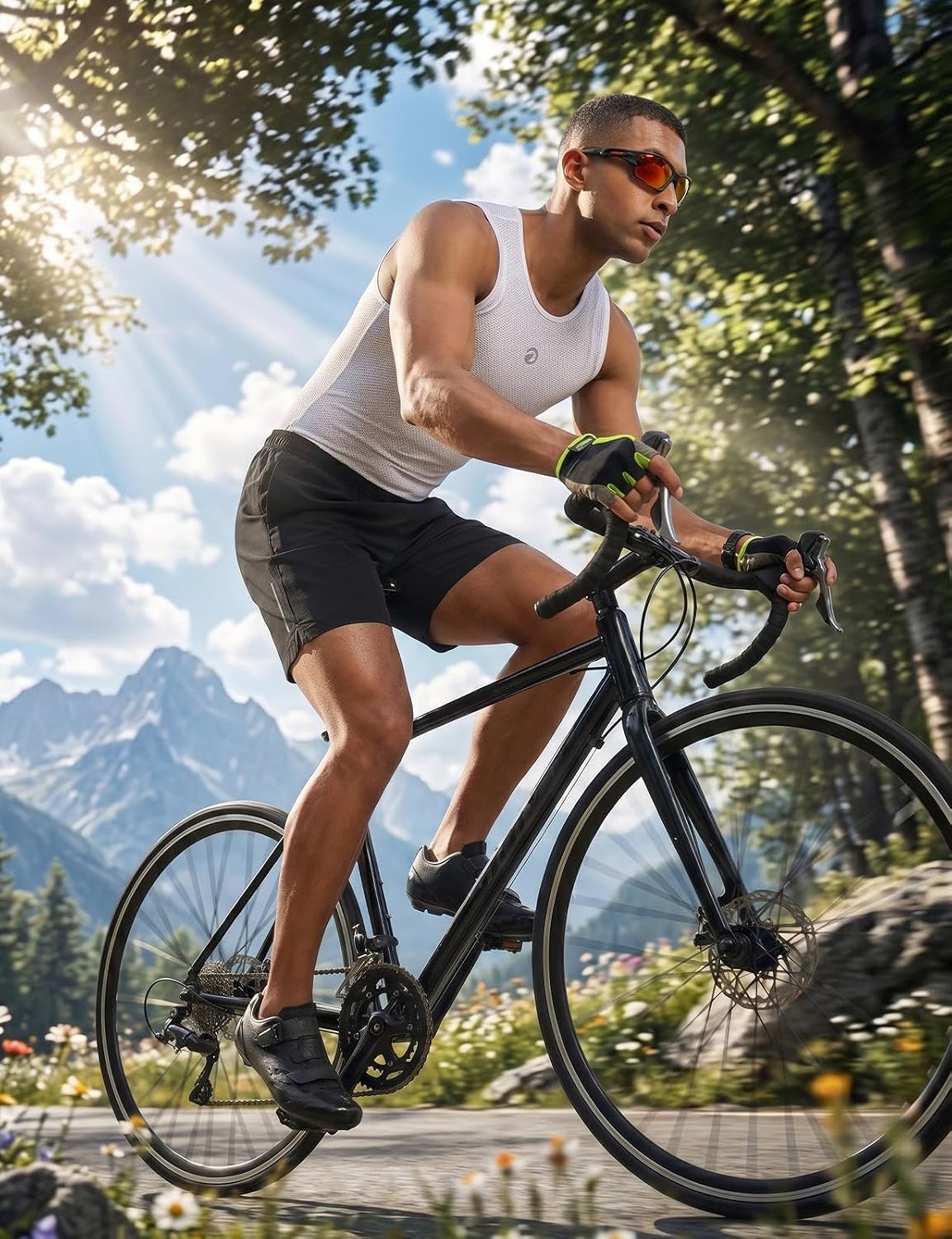 baleaf Men's Padded Bike Shorts Mountain Cycling Loose-fit