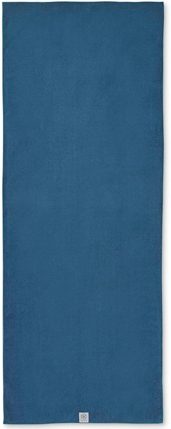 Gaiam Stay-Put Yoga Mat Towel, Non-Slip, Corner Pockets