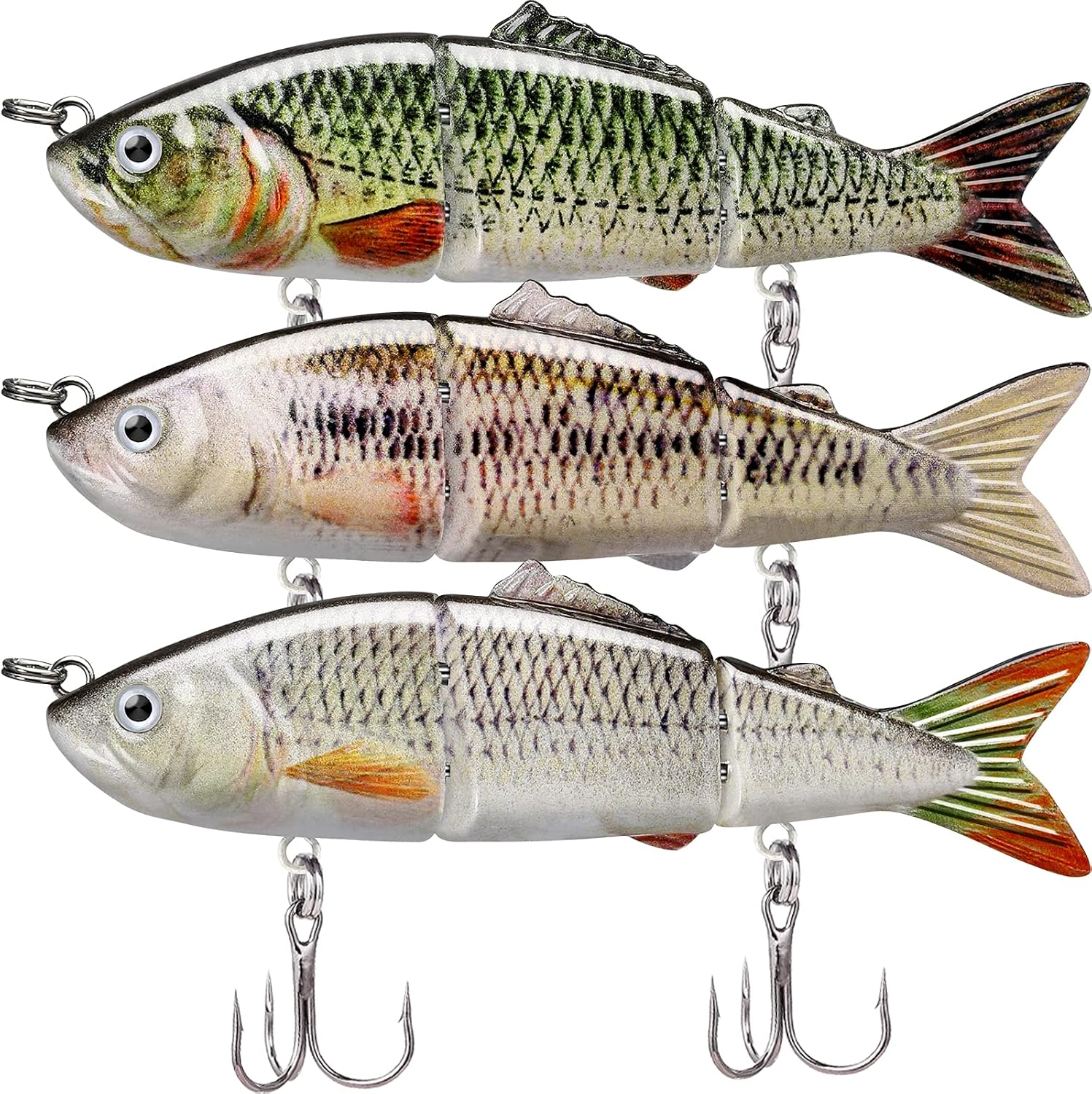 GOTOUR Jointed Swimbaits, Easy Catch Fishing Lures for Bass Trout Crappie
