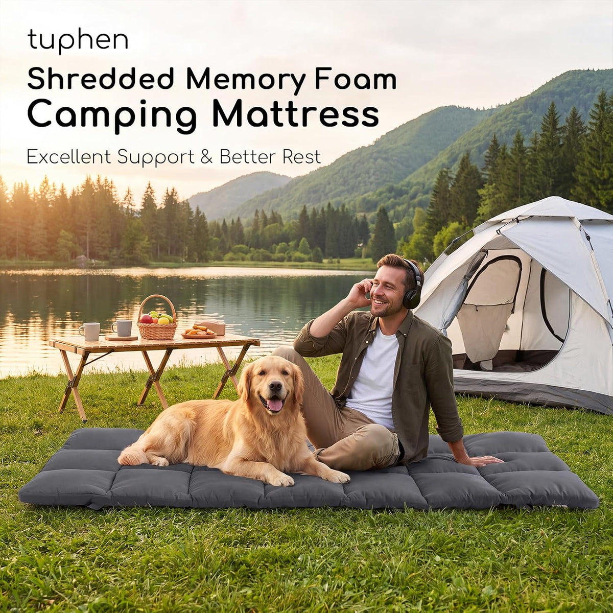 Tuphen Cot Mattress Pad-Cot Pads for Camping, Cot Mattress Topper, Camping Mattress Sleeping Pad 75"x30" Soft Lightweight Quilted Pads for Camp Cot/RV Bunk/Narrow Twin Beds