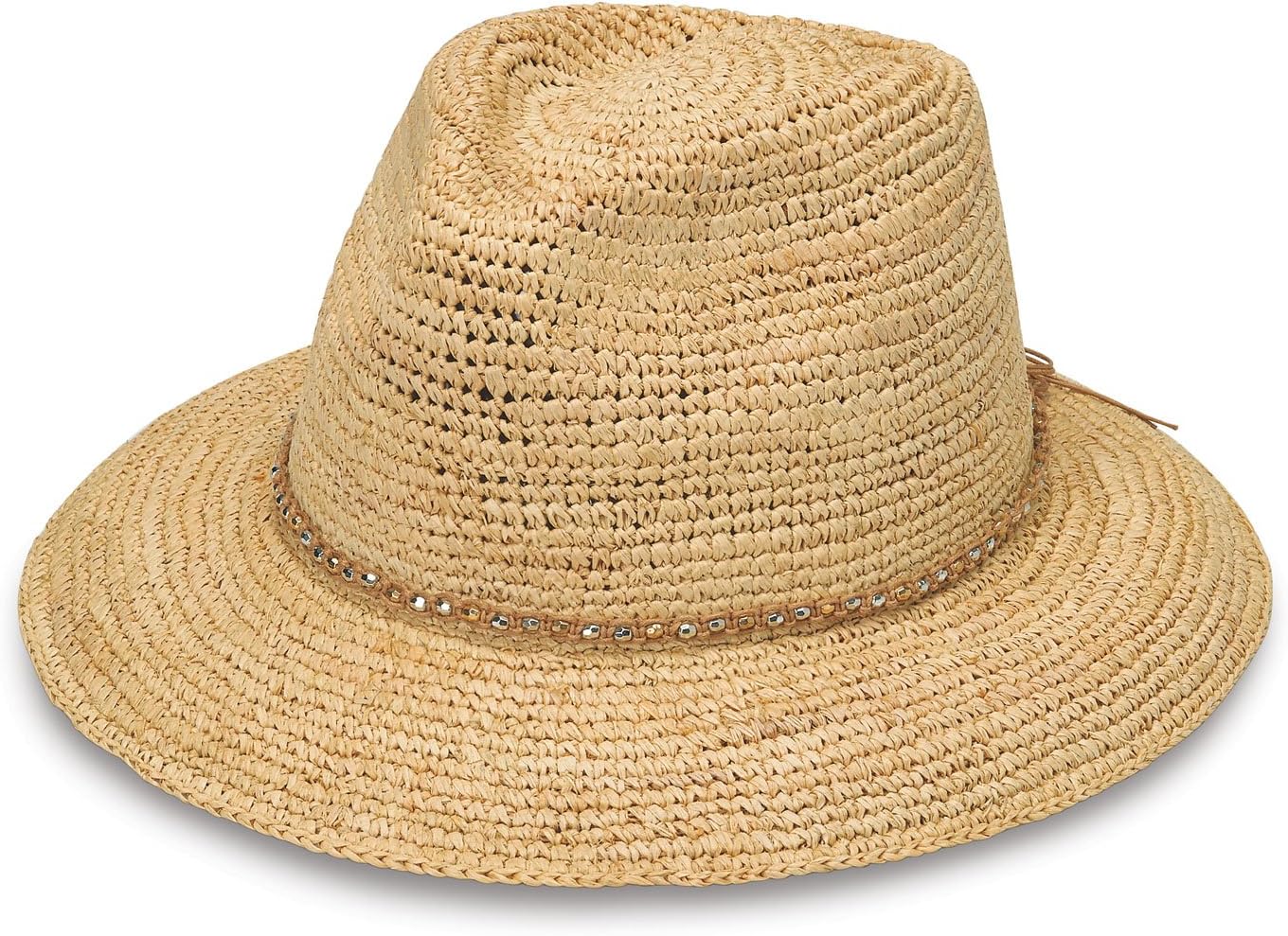 Wallaroo Hat Company – Women’s Malibu Fedora – Wide Brim Natural Fiber Sun Hat with Adjustable Sizing for Medium Crown Sizes