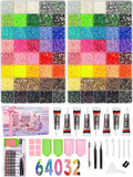 64032Pcs Bedazzling Kit, 40Colors 3mm Bedazzler Kit with Rhinestones