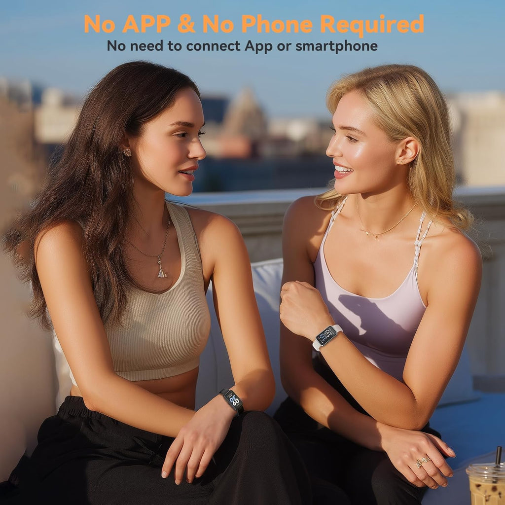 Slim Design Fitness Tracker, No App No Phone Required, Long Battery Life