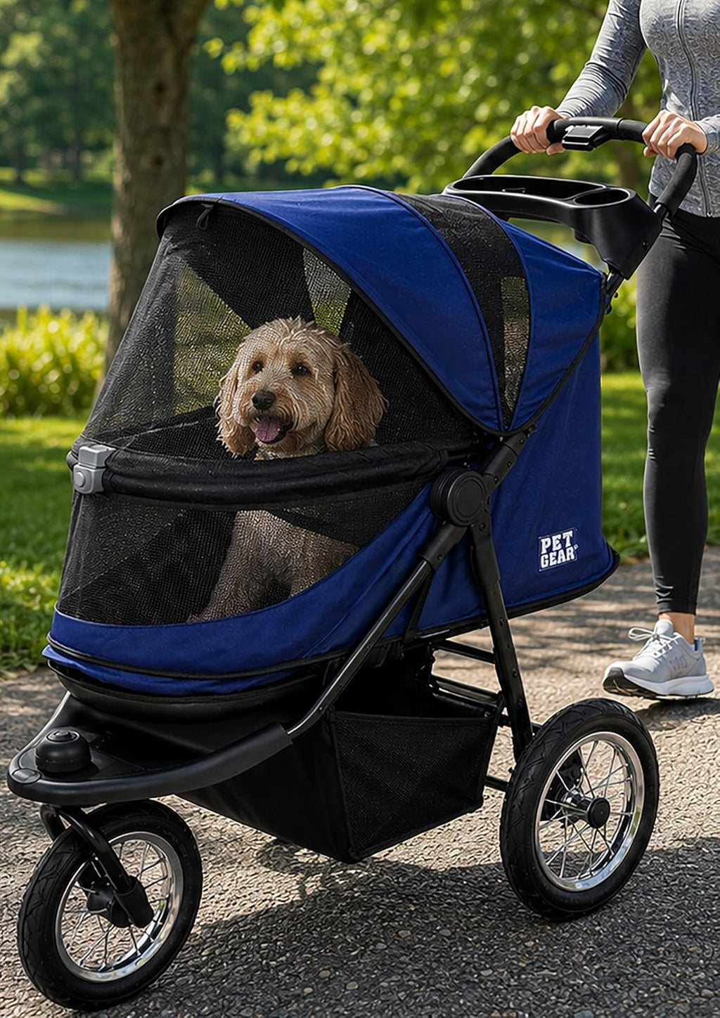 Pet Gear No-Zip Jogger Pet Stroller for Cats/Dogs, Onyx