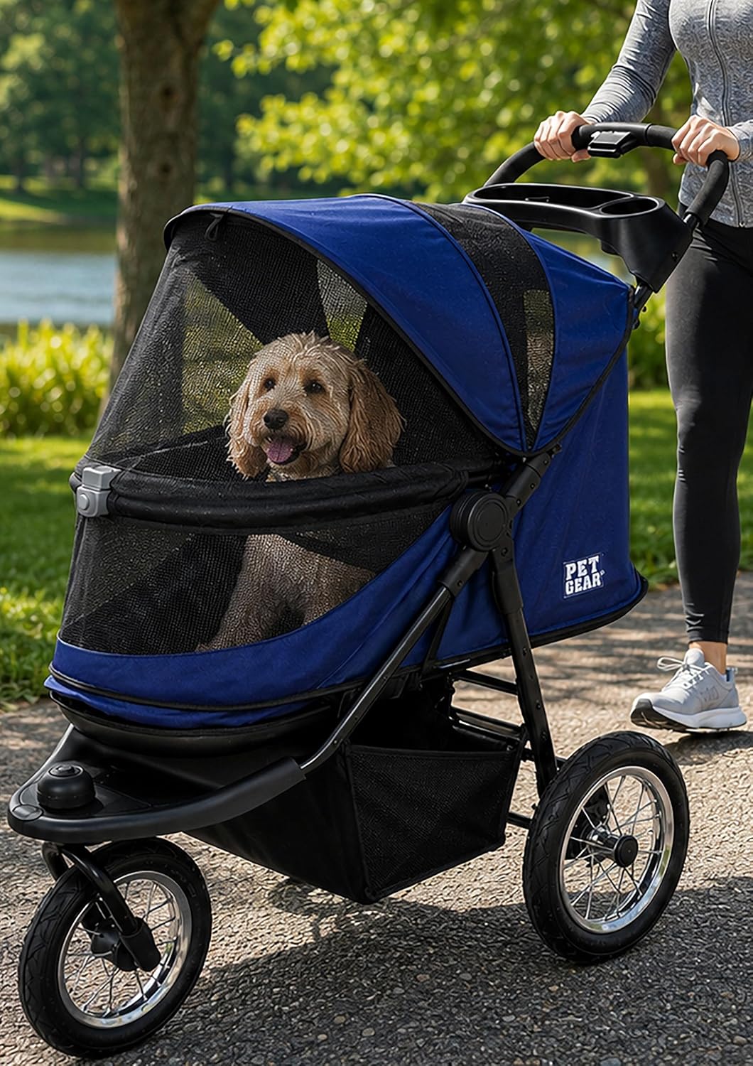 Pet Gear No-Zip Jogger Pet Stroller for Cats/Dogs, Onyx
